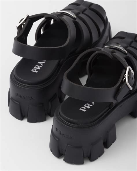 foam rubber sandal prada|prada chunky heel sandal.